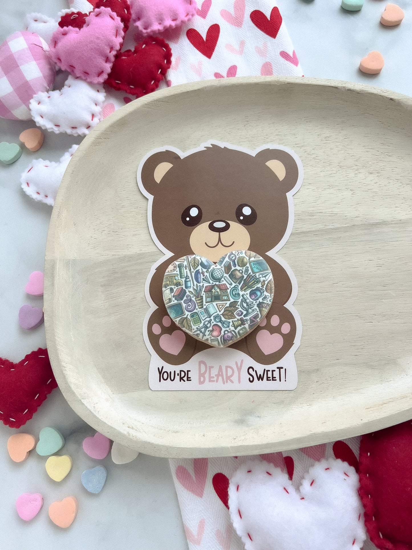 Beary Sweet Teacher cookie card