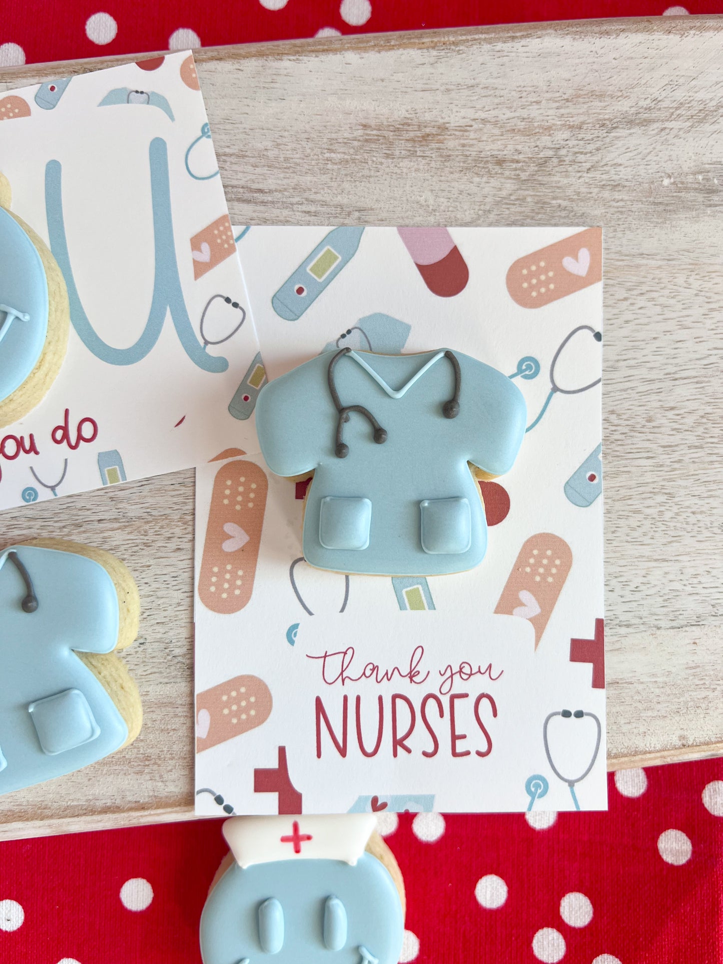 Nurse Cookie Card-scrubs