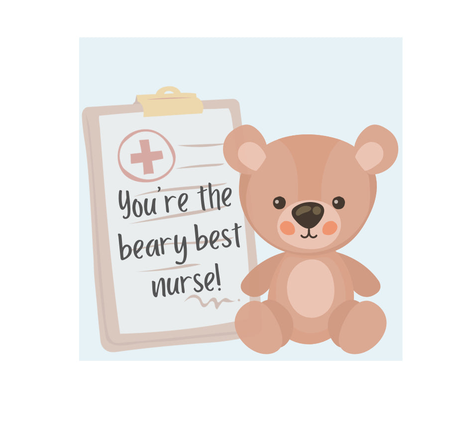 Beary Best Nurse 2in tag